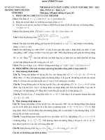 THI KHẢO SÁT CHẤT LƯỢNG LẦN 4 NĂM 2013 MÔN TOÁN KHỐI A A1 