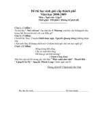 Đáp án và đề thi HSG môn Ngữ văn thành phố Hà Tĩnh 08-09