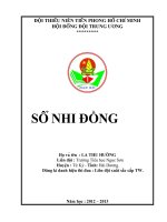 SỔ SINH HOẠT NHI ĐỒNG TỪNG THÁNG