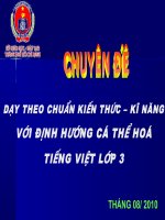 dạy học cá thể tiếng việt 3