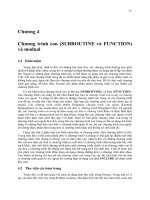 Chương trình con (subrotine và function) và Modual