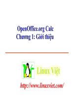 Hướng dẫn sử dụng OOo Calc-1. Introduction - Excel