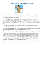 9 động tác cho thân hình chắc khỏe