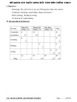 ĐKS đầu năm Tiếng anh 6