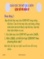 TÀI LIỆU GDBVMT MÔN LS&ĐL Ở TH