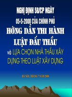 Huong dan nghi dinh 58 CP trong dau thau 