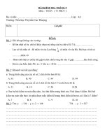 Bài kiểm tra tháng thứ nhất