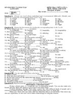 Written test for grade 11 (no 1)-with KEY