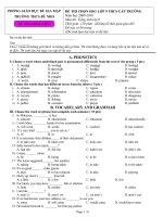 ĐỀ THI CHỌN HSG TRƯỜNG 09-10