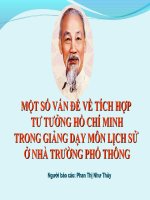 tích hợp giáo dục đạo đức Hồ Chí Minh