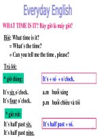 dạy cách nói giờ(grade 6+7).ppt