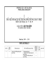 Ke hoach sư dung đồ dùng dạy học Môn Âm nhạc THCS Toàn khối