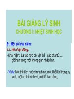 BÀI giảng lý sinh