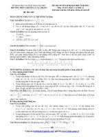 ĐỀ THI TUYỂN SINH ĐẠI HỌC NĂM 2013 Môn TOÁN; Khối A và khối A1 TRƯỜNG THPT CHUYÊN LÝ TỰ TRỌNG