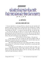 Sáng kiến kinh nghiệm: Giải các bài toán bằng MTCT bậc THCS