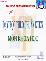 DẠY HỌC THEO CHUẨN KTKN MÔN K-S-Đ
