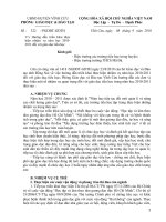 Kế hoạch nhiệm vụ năm học (Phòng GDĐT Vĩnh Cửu)