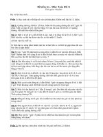 Đề ôn tập hè dành cho HSG lớp 5 - Đề 1: Chuyển động đều