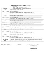 Bảng theo dõi thi đua  hàng tuần