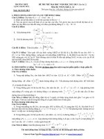 ĐỀ THI THỬ ĐẠI HỌC NĂM HỌC 20122013 (lần thứ 2) Môn TOÁN khối A, A1 TRƯỜNG THPT LẠNG GIANG SỐ 2