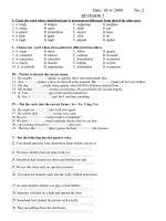 On tap he Tieng Anh 10 theo Tests