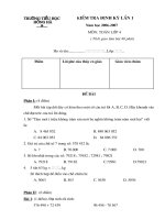 Toán 4 (lần 1) năm 2007