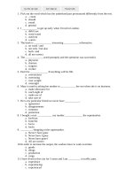 Trắc nghiệm Tiếng Anh 12 ( 100 câu)