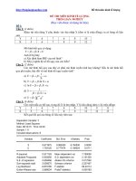 ĐỀ THI MÔN KINH TẾ LƯỢNG