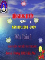 Tiết luyện tập hình học 8