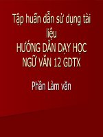 Tập hấn sử dụng tài liệu hướng dẫn SGV lớp 12