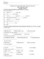 Khao sat dau nam lop 6