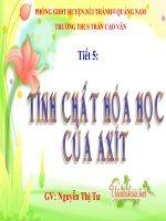 Tính chất hóa học của axit