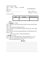 Đề Lý 6 HKI 2008-2009 đề 1