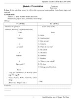 Giáo án TA Lớp 6 đầy đủ