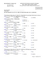 ĐỀ THI TUYỂN SINH CAO ĐẲNG NĂM 2013 Môn: TIẾNG TRUNG QUỐC; Khối D mã đề 749 