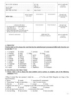 Đề thi học sinh giỏi lớp 9