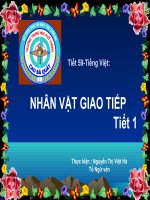 NHÂN VẬT GIAO TIẾP TIẾT 1