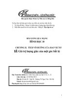 (Hình học 10 - Chương II) Bài giảng: Giá trị lượng giác của một góc bất kì 