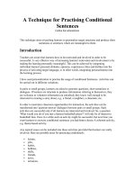 A Technique for Practising Conditional Sentence1