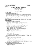 Đề KTĐK HKI Địa lí 4