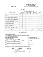 Đề kiểm tra giữa kỳ I_ Toán 6 _Chẵn