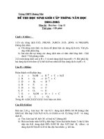 Đề thi học sinh giỏi hóa học 10