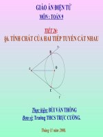 TÍNH CHẤT HAI TIẾP TUYẾN CẮT NHAU