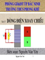 Tiết 37 Dòng điện xoay chiều