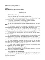 Yêu cầu về hợp đồng