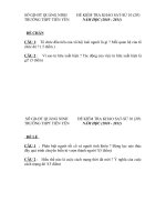 Lịch sử: Đề thi - Đáp án KSĐN 2010-2011