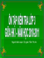 ÔN TẬP KIỂM TRA GHKI - KHỐI 3