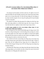 TỔ CHỨC VÀ HOẠT ĐỘNG CỦA VĂN PHÒNGTỔNG CÔNG TY XÂY DỰNG CÔNG TRÌNH GIAO THÔNG 8