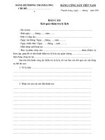 Báo cáo kết quả thamtra lý lịch