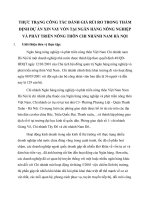 THỰC TRẠNG CÔNG TÁC ĐÁNH GIÁ RỦI RO TRONG THẨM ĐỊNH DỰ ÁN XIN VAY VỐN TẠI NGÂN HÀNG NÔNG NGHIỆP VÀ PHÁT TRIỂN NÔNG THÔN CHI NHÁNH NAM HÀ NỘI